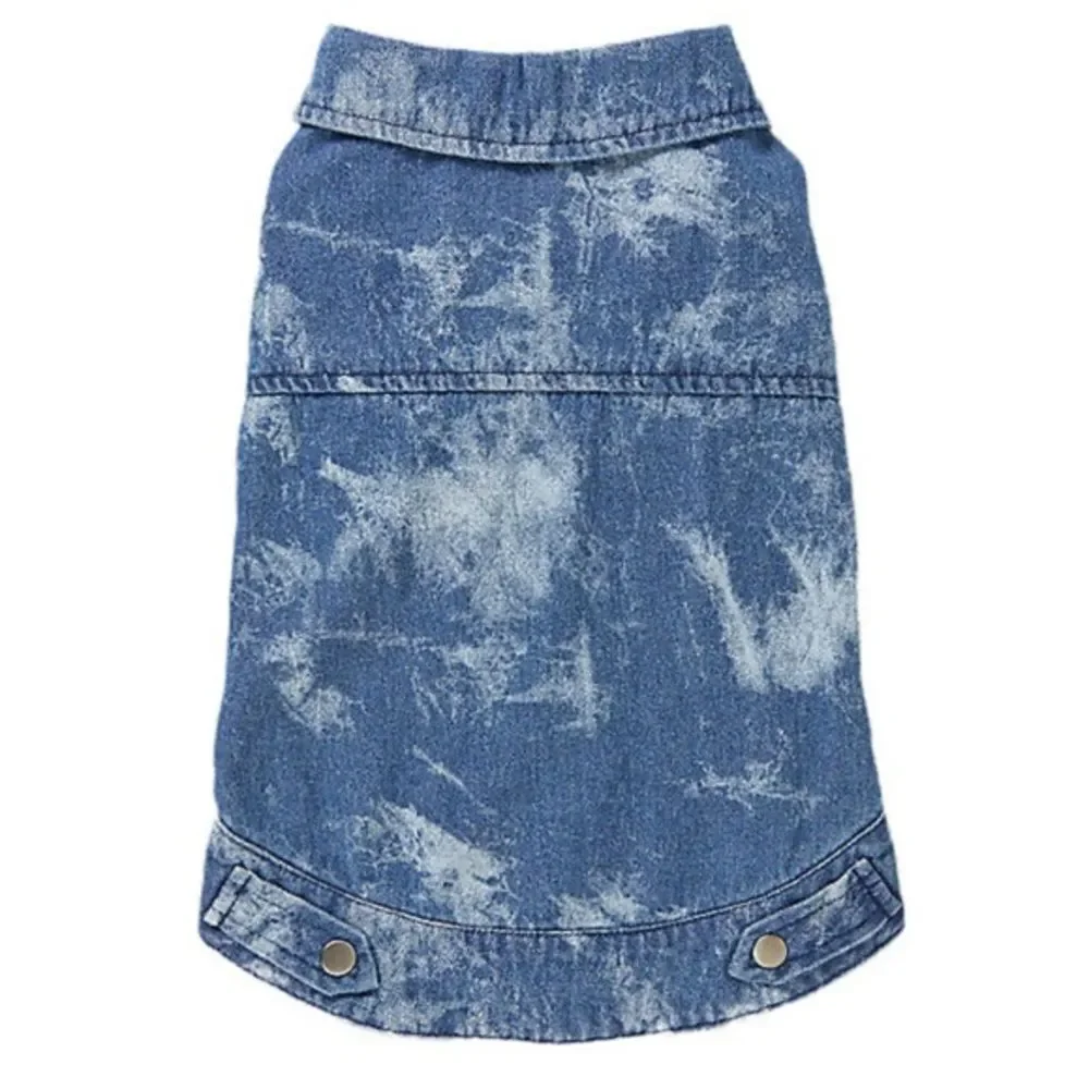Top Paw Brand Dog Denim Jacket Short Sleeve